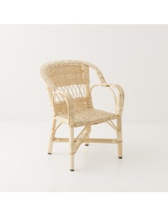 Antonin wicker armchair without cushion