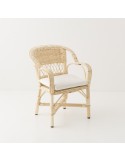 Antonin wicker armchair without cushion