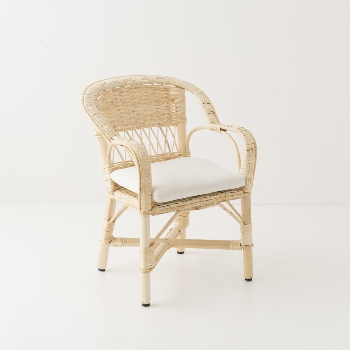 Antonin wicker armchair without cushion