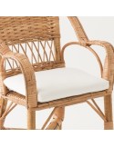 Antonin wicker armchair without cushion