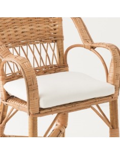 Antonin wicker armchair without cushion