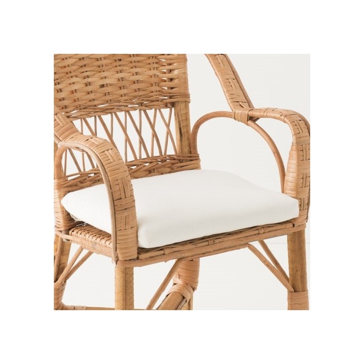 Antonin wicker armchair without cushion