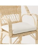 Antonin wicker armchair without cushion