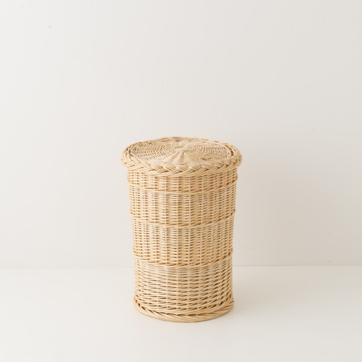 Wicker laundry basket 54 cm high