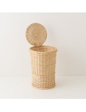 Wicker laundry basket 54 cm high