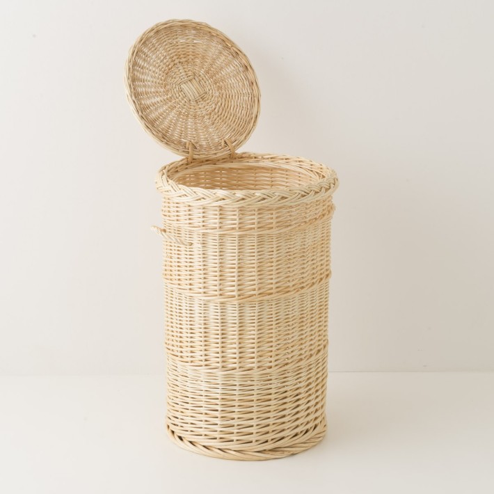 Wicker laundry basket 54 cm high