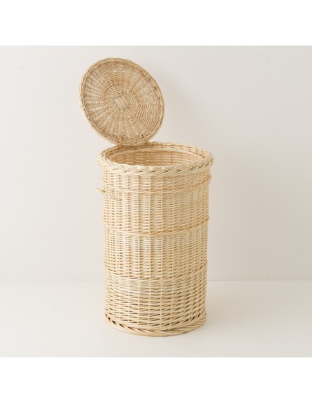 Wicker laundry basket 54 cm high
