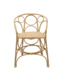 Rattan table armchair Gingko Bulles view from 3/4