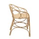 Rattan table armchair Gingko Bulles view from 3/4