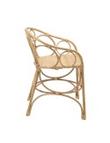 Rattan table armchair Gingko Bulles view from 3/4