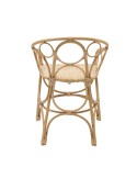 Rattan table armchair Gingko Bulles view from 3/4