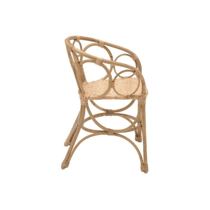 Fauteuil enfant en rotin Gingko Bulles vue de côté