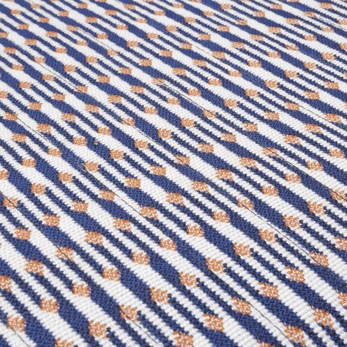 Fauteuil de table en rotin Hublot tissu Marquetry détail motif