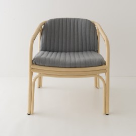 Fauteuil de table en rotin Hublot tissu Mood 1103 2