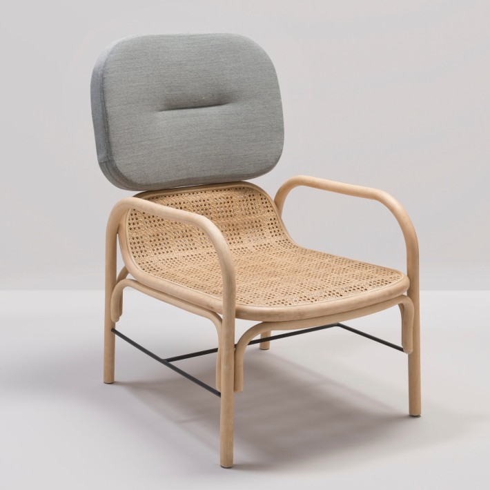 ORCHID EDITION - Fauteuil rotin PLUS cendre 1102