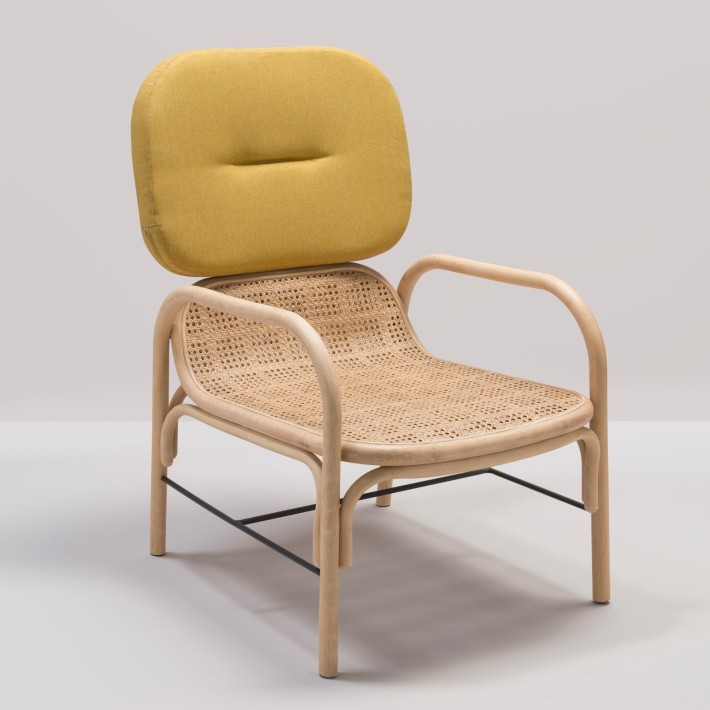 ORCHID EDITION - Fauteuil rotin PLUS moutarde