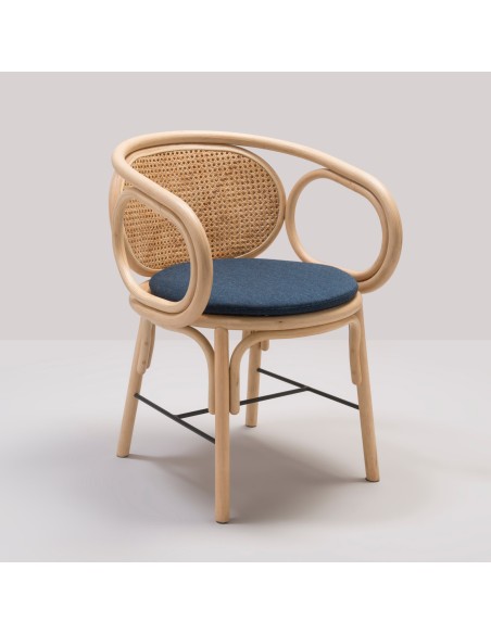 Fauteuil de table CONTOUR coussin tissu nuit Mood 2103 Fauteuil de table CONTOUR coussin tissu nuit Mood 2103