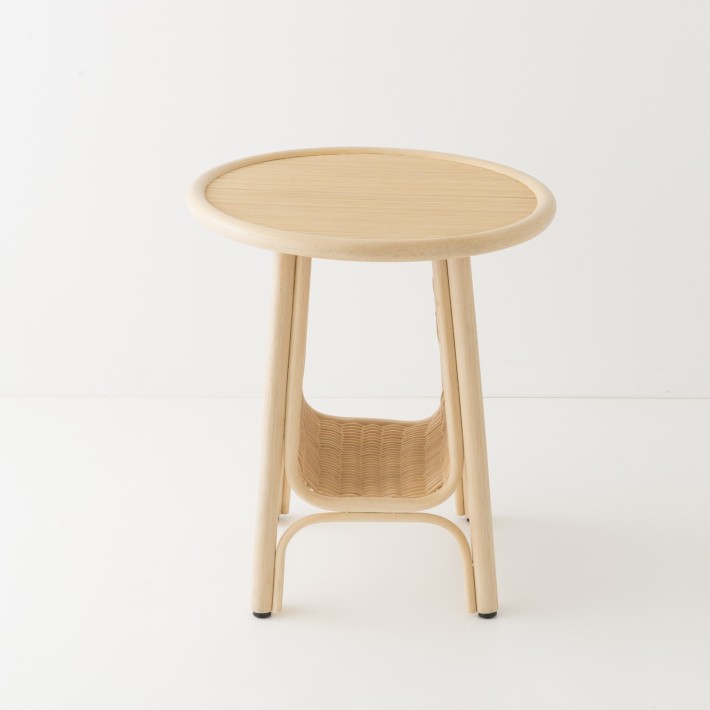 Table basse en rotin pm CORRIDOR vue de face