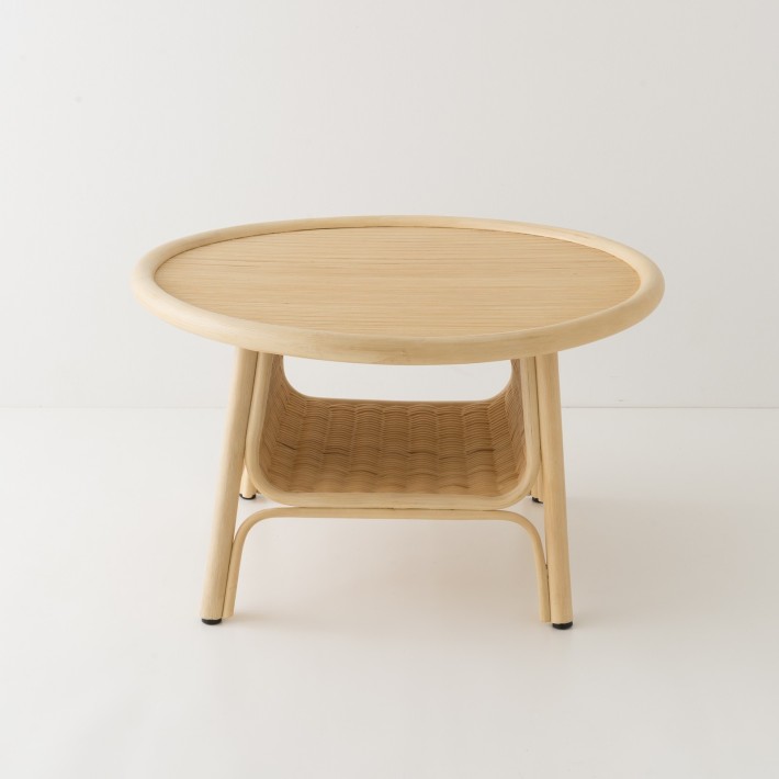 Table basse en rotin gm CORRIDOR vue de face