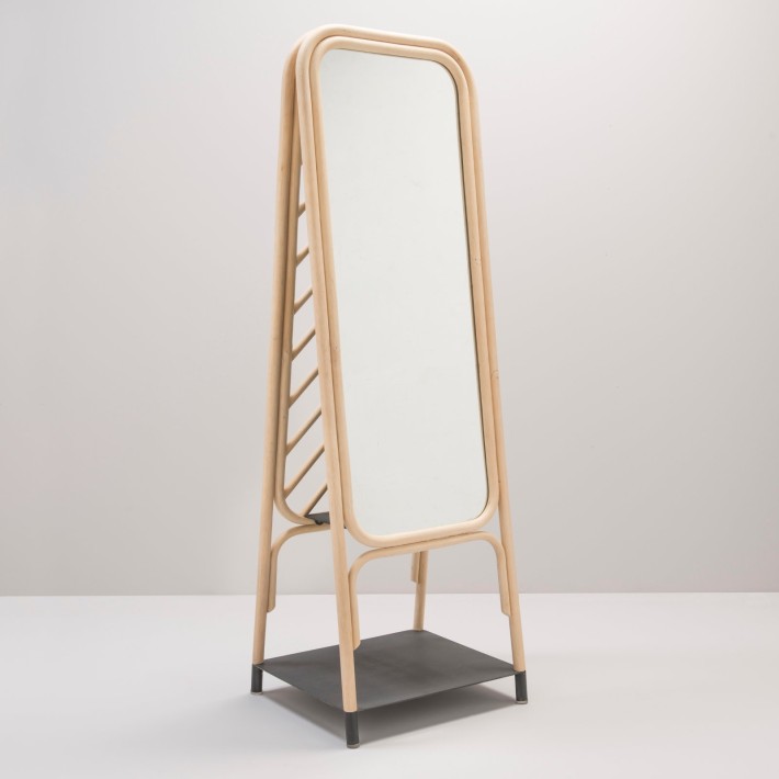 ORCHID EDITION - Miroir sur pied rotin PANÔ
