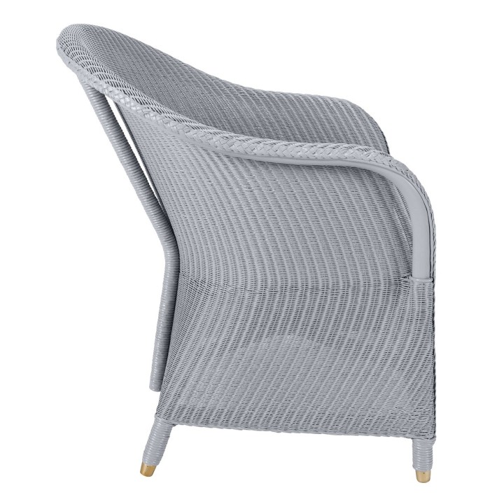 Lloyd Loom armchair Sidonie in bleu gris color