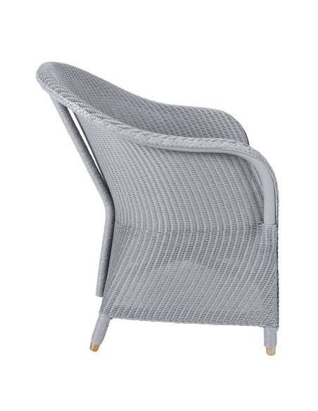 Lloyd Loom armchair Sidonie in bleu gris color