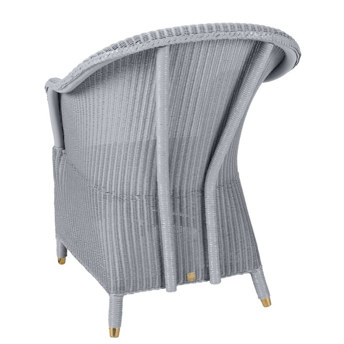 Lloyd Loom armchair Sidonie in bleu gris color