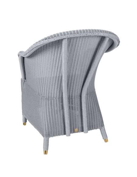 Lloyd Loom armchair Sidonie in bleu gris color