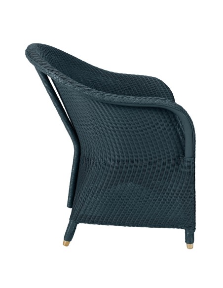 Lloyd Loom armchair Sidonie in bleu paon color Lloyd Loom armchair Sidonie in bleu paon color