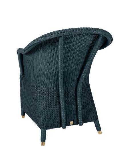 Lloyd Loom armchair Sidonie in bleu paon color Lloyd Loom armchair Sidonie in bleu paon color