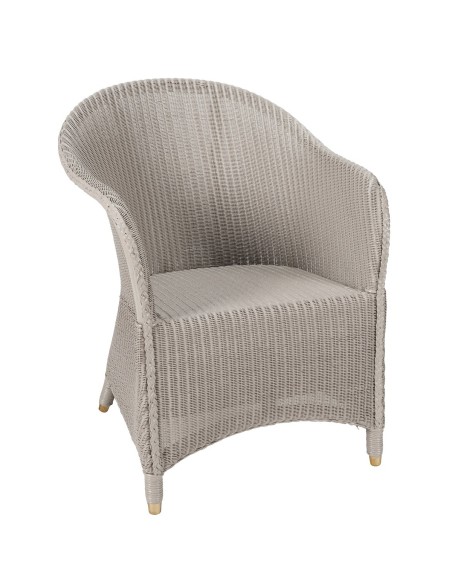 Fauteuil Lloyd Loom Sidonie cendre de chez KOK MAISON