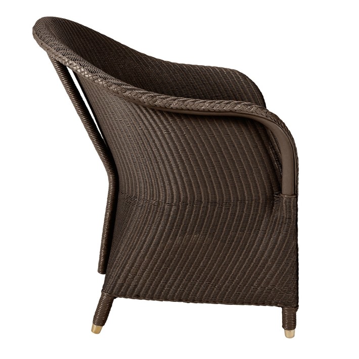 Lloyd Loom armchair Sidonie in Chocolat color