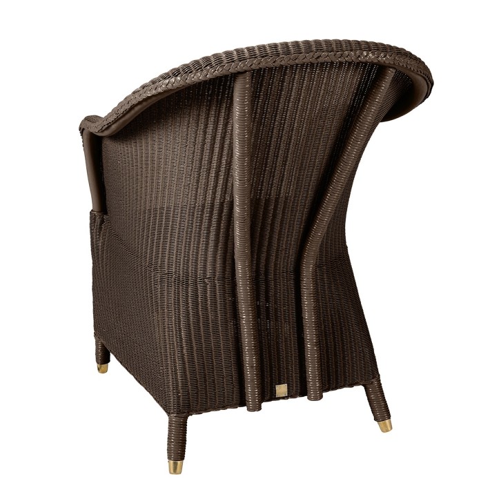 Fauteuil Lloyd Loom Sidonie chocolat de chez KOK MAISON