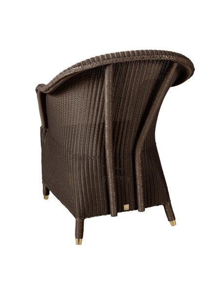 Lloyd Loom armchair Sidonie in Chocolat color Lloyd Loom armchair Sidonie in Chocolat color