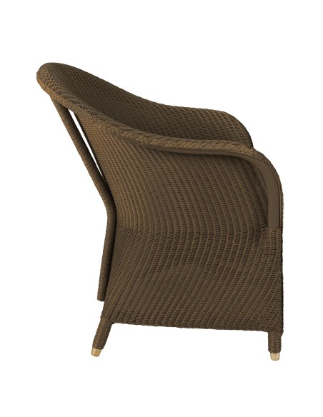 Lloyd Loom armchair Sidonie in Cuivre color