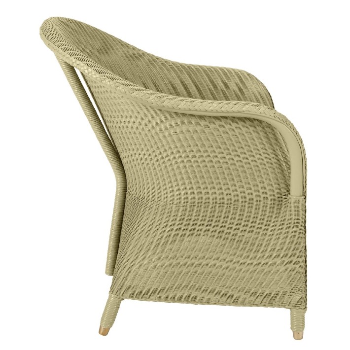 Lloyd Loom armchair Sidonie in Jaune Passé color