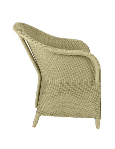 Fauteuil Lloyd Loom Sidonie jaune passé de chez KOK MAISON