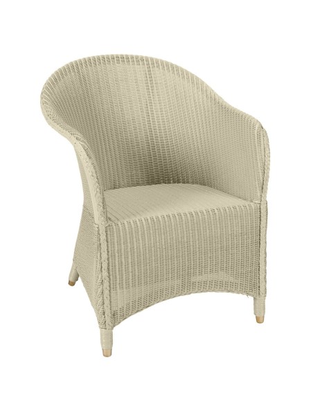 Lloyd Loom armchair Sidonie in Mastic color