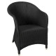 Lloyd Loom armchair Sidonie in Noir color
