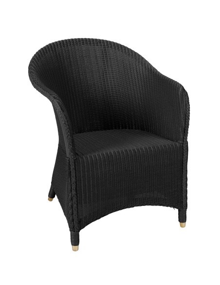 Lloyd Loom armchair Sidonie in Noir color Lloyd Loom armchair Sidonie in Noir color