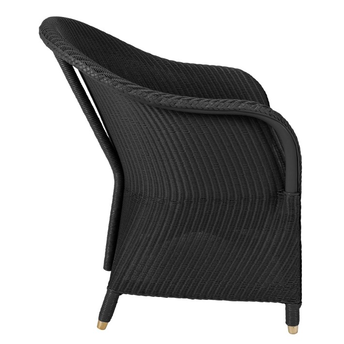 Lloyd Loom armchair Sidonie in Noir color
