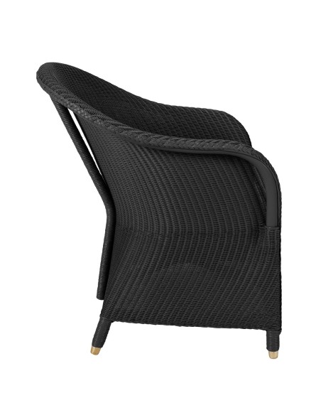 Lloyd Loom armchair Sidonie in Noir color Lloyd Loom armchair Sidonie in Noir color