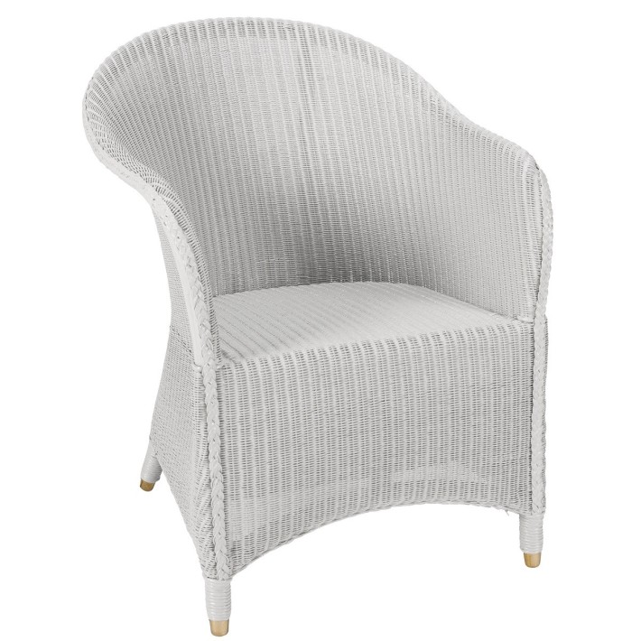 Lloyd Loom armchair Sidonie in Nuage color