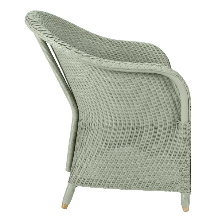 Lloyd Loom armchair Sidonie in Pistache color