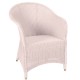 Lloyd Loom armchair Sidonie in Rose Tendre color