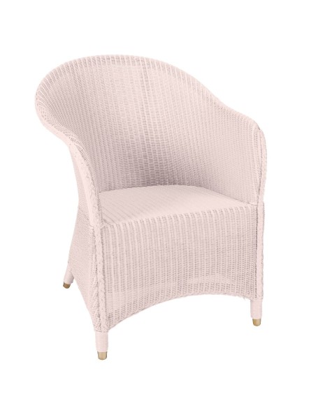 Fauteuil Lloyd Loom Sidonie rose tendre de chez KOK MAISON