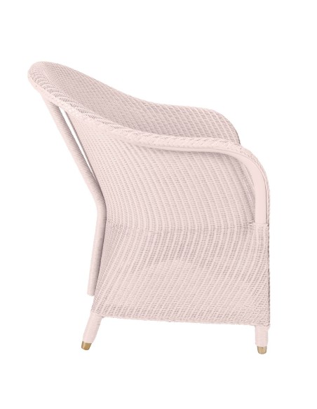Fauteuil Lloyd Loom Sidonie rose tendre de chez KOK MAISON