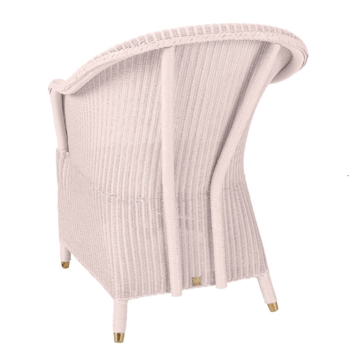 Lloyd Loom armchair Sidonie in Rose Tendre color