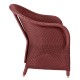 Lloyd Loom armchair Sidonie in Rouge Rubis color