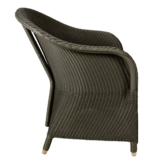 Lloyd Loom armchair Sidonie in Vert Bronze color